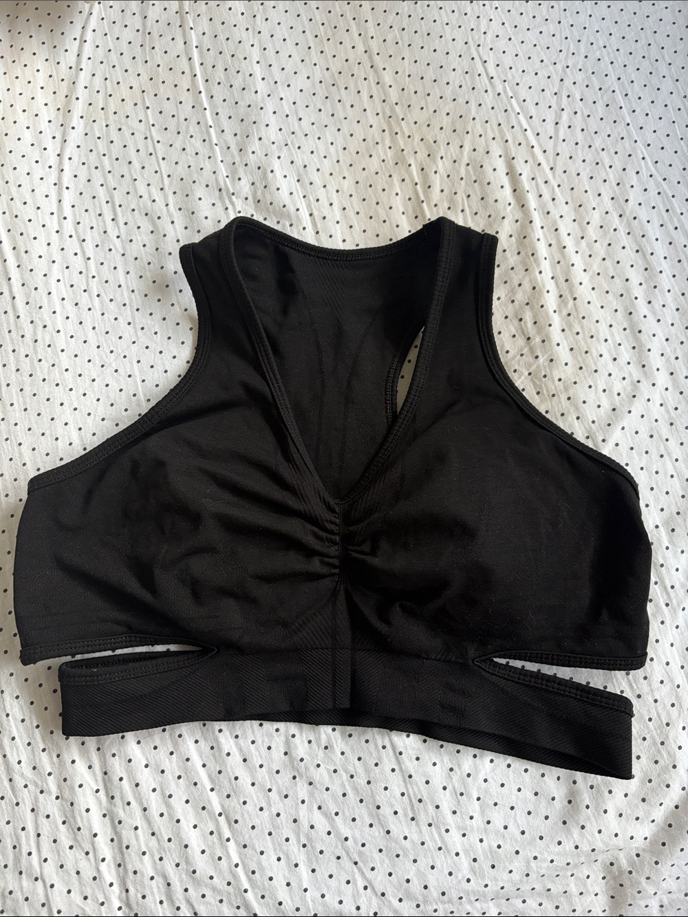 Alphalete Black Cutout Racerback Crop Top
